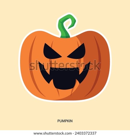 Vector illustration pumpkin cartoon asset editable template 