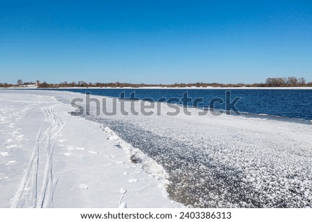 View of Volkhov river in Novgorod the Great, Russia Royalty-Free Stock Photo #2403386313