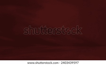 Background Red Wall Studio with  Shadow Leaves,light on Cement floor Surface Texture,Empty Room Background with Podium Display,Table Top,Backdrop Black Red Burgundy Concrete wall for Product Present Royalty-Free Stock Photo #2403439597