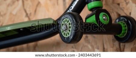 close-up skateboard wheel selective focus