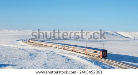 Eastern Express in Winter Kars Turkey Royalty-Free Stock Photo #2403452861