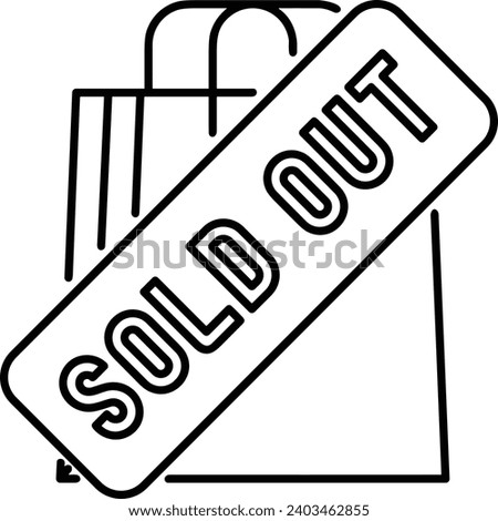 Sold icon symbol vector image. Illustration of the contract commercial label sold design image