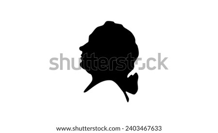 Jean le Rond d'Alembert, black isolated silhouette