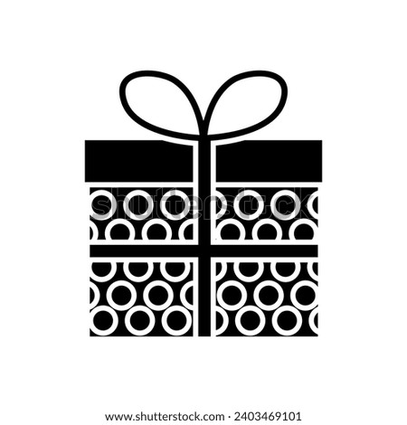 Christmas presents icon vector. Christmas box illustration sign. Christmas Gift symbol. Christmas logo.