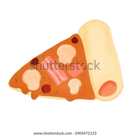 Pizza slice icon transparent background