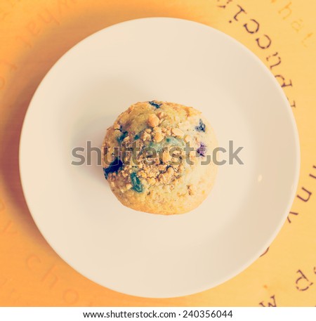 Blueberry muffin - vintage effect style picture