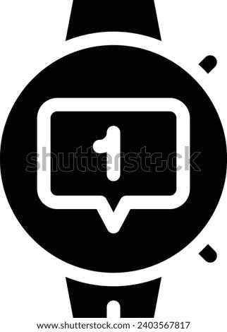 Message notification single vector line icon 