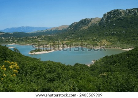 Lake of Gallo Matese, in Caserta province, Campania, italy