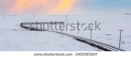 Eastern Express in Winter Kars Turkey Royalty-Free Stock Photo #2403585069