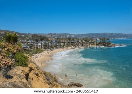 Amazing Landscape View on the West Coast of USA, Pacific Ocean, the City of Laguna Niguel, California, USA