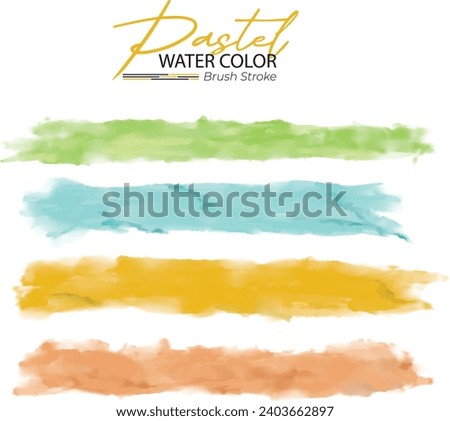 Pastel brush stroke watercolor vector