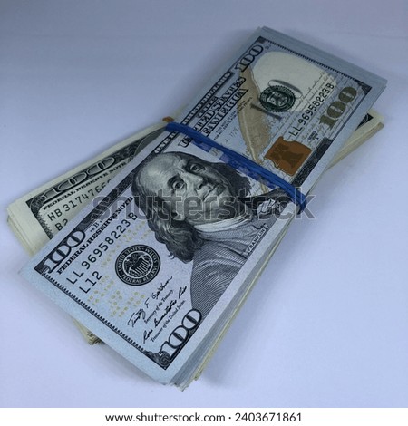 Macro photo American dollars money. Stock photo money dollar banknote
