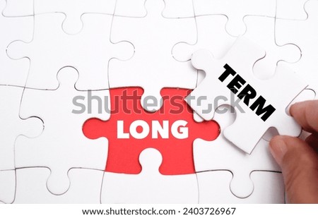 Long Term word alphabet letters on puzzle as a background