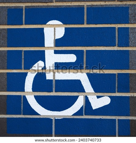 Square Photograph of Disabled Sign
