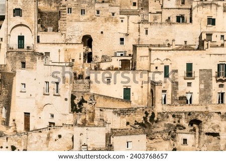 Nested houses in Sasso Caveoso district, Matera, Basilicata, Italy