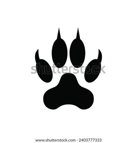 Tiger Paw Print Vector Illustration