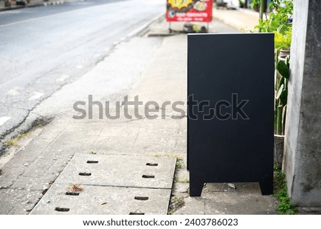 Black mock up side of street