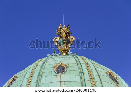 Architectural artistic decorations on Hofburg palace, Vienna; Austria. Hofburg was residence of Habsburg dynasty, rulers of Austro-Hungarian Empire.