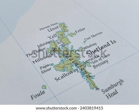 Map of The Shetlands, world tourism, travel destination