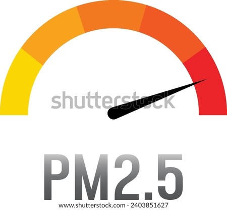 symbol PM 2.5 icon vector illustration for designer. Royalty-Free Stock Photo #2403851627