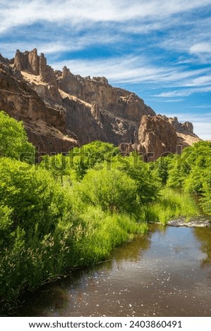 The Succor Creek at Succor Creek State Natural Area in Oregon Royalty-Free Stock Photo #2403860491