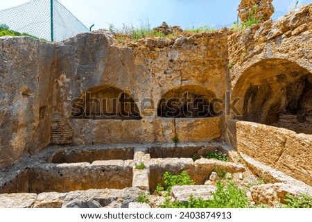 Izmir-Selcuk-Turkey: The Cave of the Seven Sleepers is an important religious site located in the Selçuk district of Izmir, near the famous Ancient City of Ephesus. 