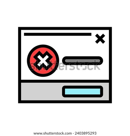 denied access color icon vector. denied access sign. isolated symbol illustration