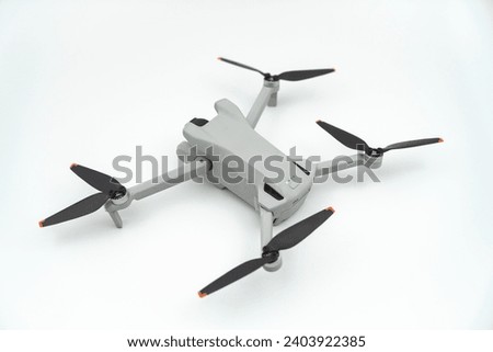 consumer drone isolated on white