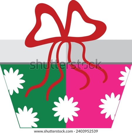 Colorful gift boxes and set with ribbon for designing and decoration
