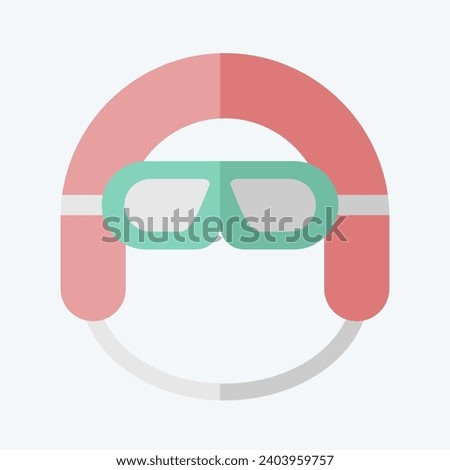 Icon Crash Helmet. related to Hat symbol. flat style. simple design editable. simple illustration
