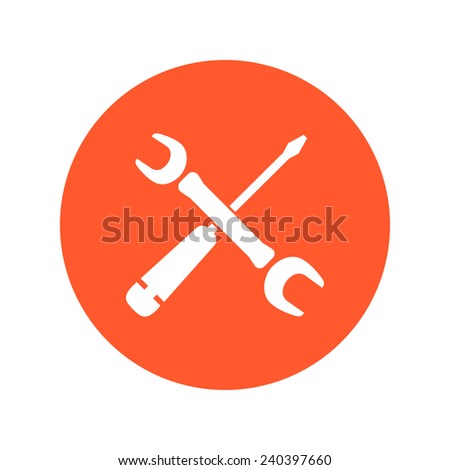 Repair Icon. Service  simbol. Tools singn. Flat design style.