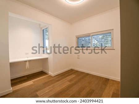 High resolution image of an empty ultra modern bedroom design interior- Israel