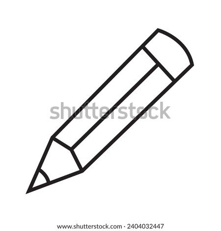 Pencil icon. Edit symbol. Draw sign, flat vector element isolated on white background. Simple vector illustration for graphic and web design.