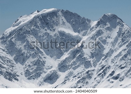 Beautiful photos of nature, mountains, snowy peaks, highland landscapes in northwest of the Caucasus near to the Mount Elbrus Russia