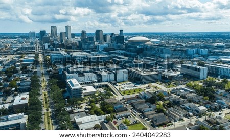 aerial view of new orleans louisiana usa 