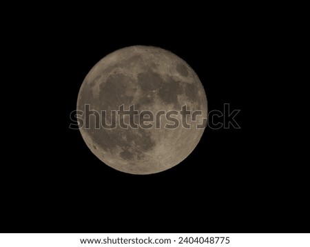 Full moon seen with an astronomical telescope