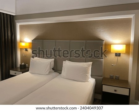 Comfort bed in a luxurious hotel room