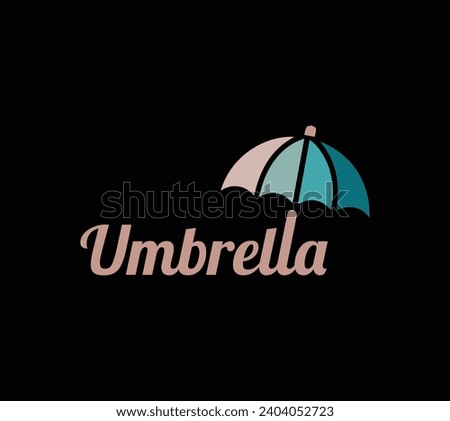Vector minimalist umbrella logo design template. Abstract Umbrella Logo Design with Simple Concept. Umbrella logo vector design isolated. Unique Umbrellas Logo and Icon.