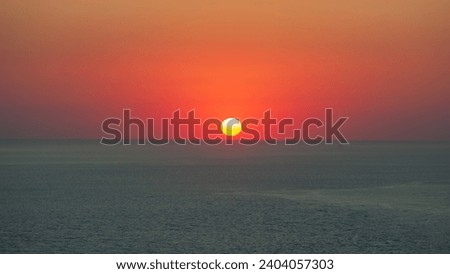 Bright Sunset and Sea in August. Web Banner.