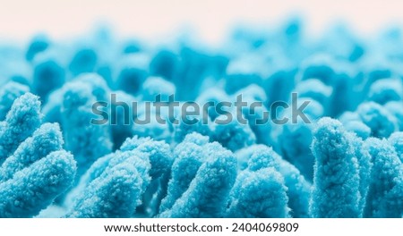 Blue gut bacteria or intestinal microvilli Royalty-Free Stock Photo #2404069809