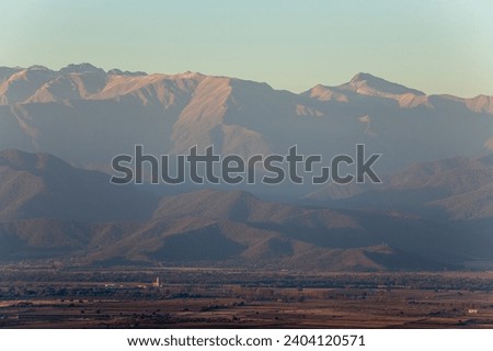 view of the Alazani Valley at dawn