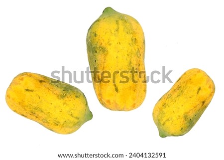 Fresh papaya fruit fruits summer on Transparent background.