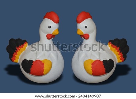 chicken doll on isolated background