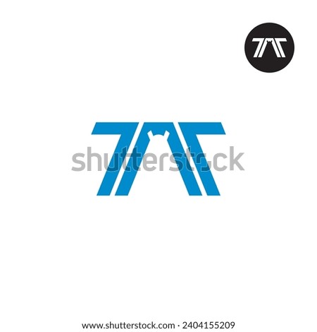 Letter TAT Monogram Logo Design Royalty-Free Stock Photo #2404155209