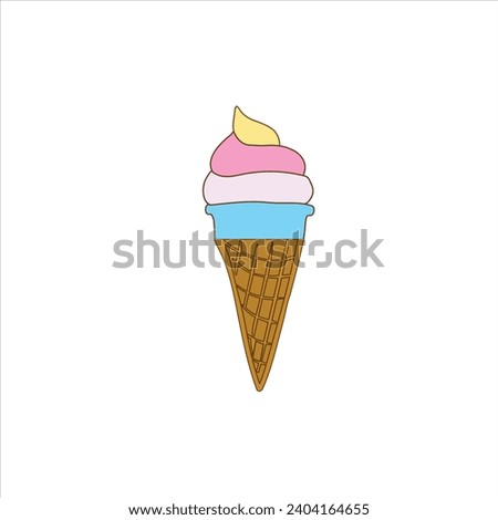 Ice cream cone vector clip art Illustration