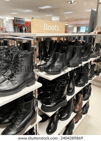 Women's footwear boots In Shopping Mall