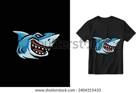 Shark vector -shirt design.Vintage t-shirt print and apparel design with stylish vector design. 