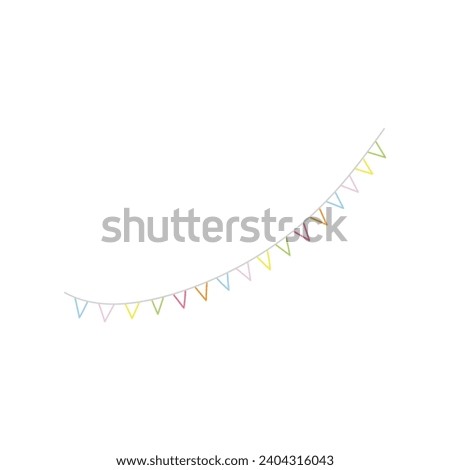 Colorful party flags decorated at parties, gatherings, celebrations.