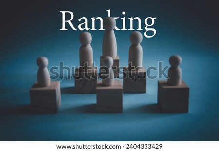 leadership human resources motivation to success, wood doll conception, success leader in performance opportunity  recruitment in vision of business team, growth by knowledge to professional position Royalty-Free Stock Photo #2404333429