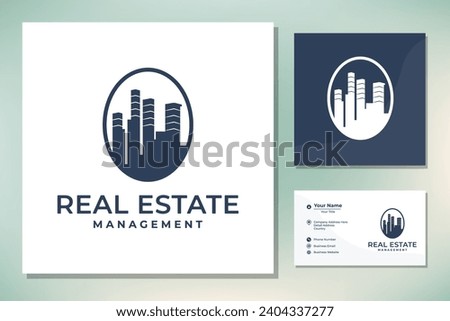 Real Estate City Building Clip Art logo design